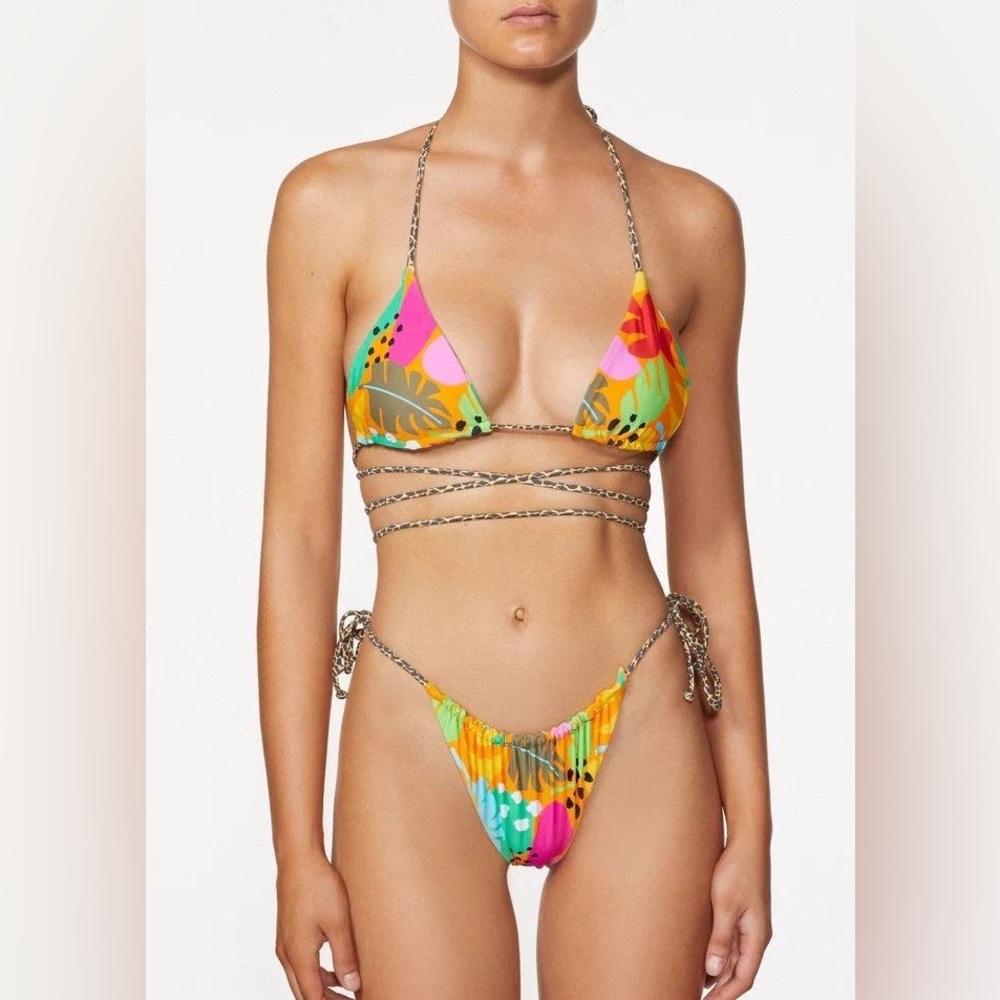 NWT The Long Tie Tri Top in Tropics